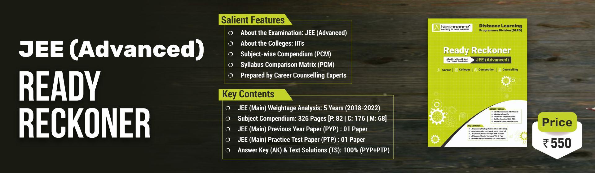 JEE (Main) Ready Reckoner