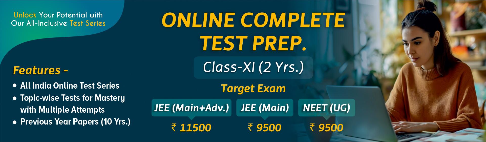 Online Complete Test Prep Class-XI 2-years